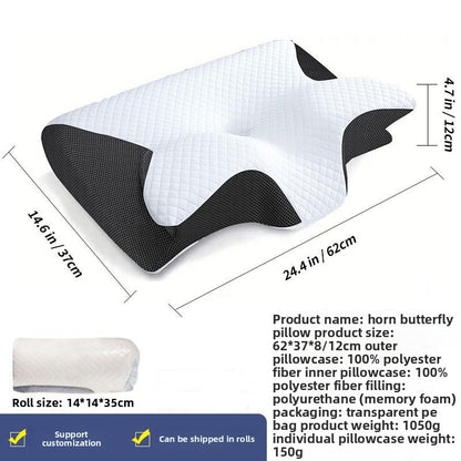 Butterfly Shaped Pillow - Ergonomic Support for Neck & Back Pain Relief