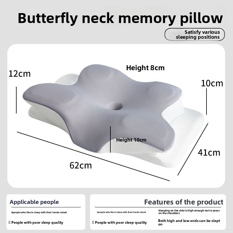 Butterfly Shaped Pillow - Ergonomic Support for Neck & Back Pain Relief