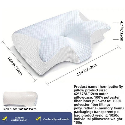 Butterfly Shaped Pillow - Ergonomic Support for Neck & Back Pain Relief