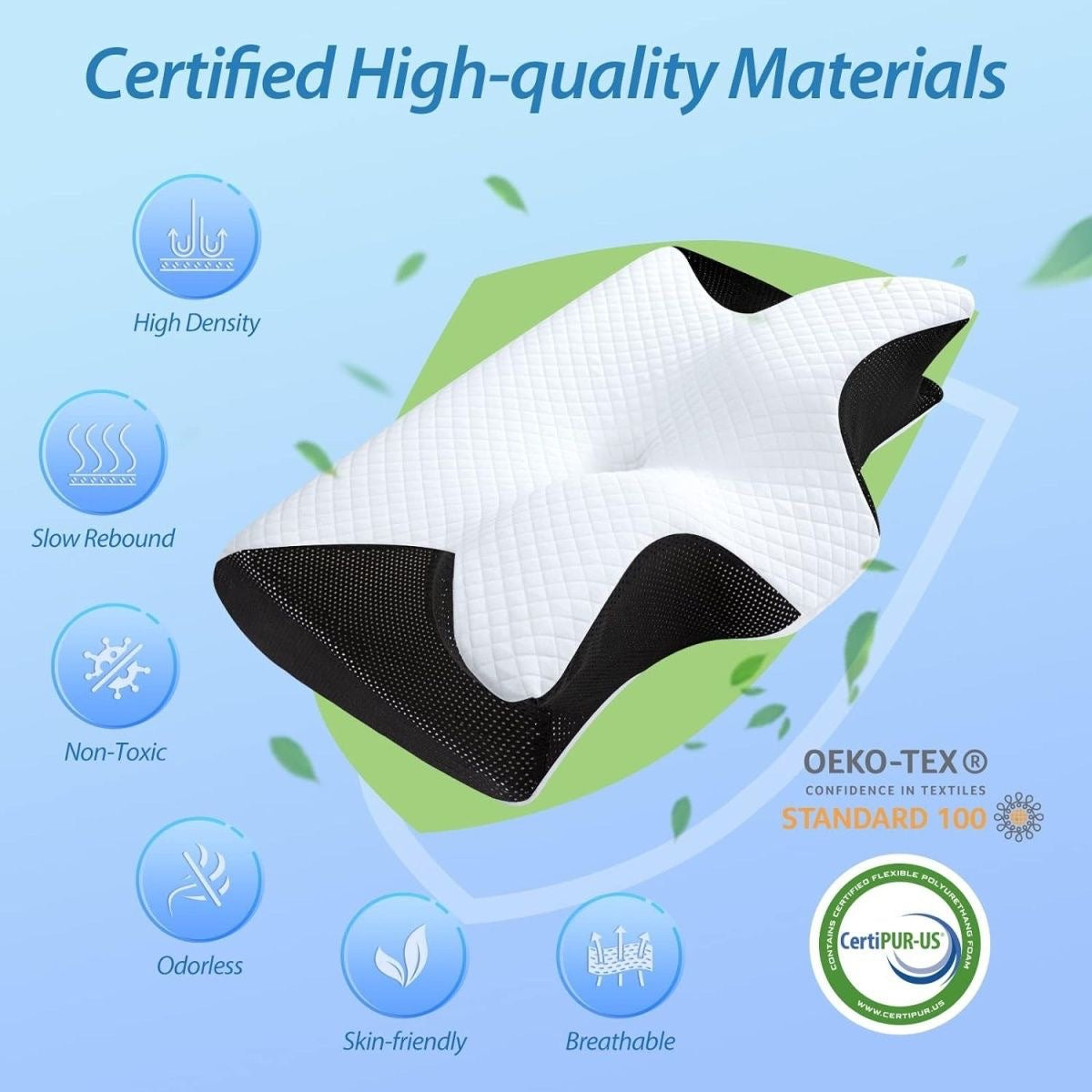 Butterfly Shaped Pillow - Ergonomic Support for Neck & Back Pain Relief