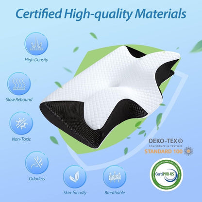 Butterfly Shaped Pillow - Ergonomic Support for Neck & Back Pain Relief